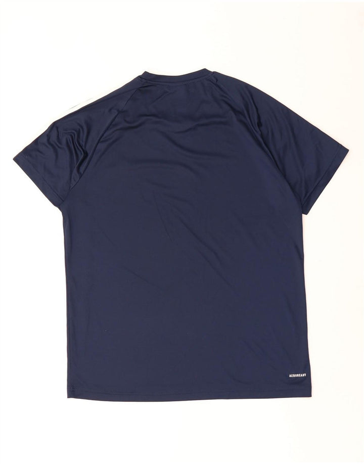 T-shirt Adidas Aeroready da uomo, grande, in poliestere blu navy