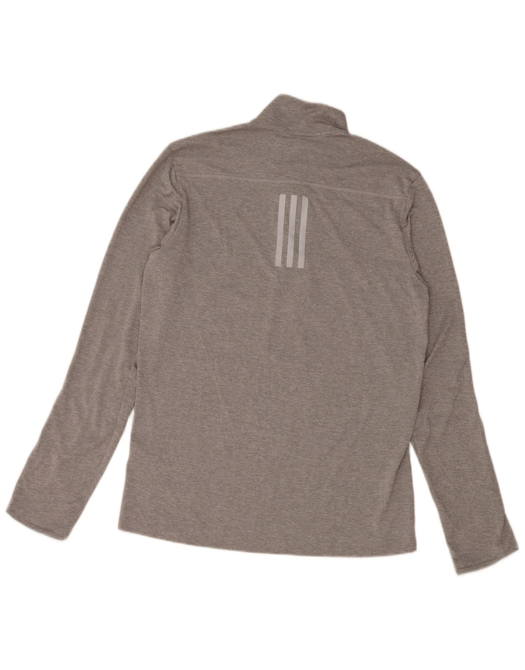 Adidas Uomo Aeroready Zip Collo Top Manica Lunga Piccolo Poliestere Grigio