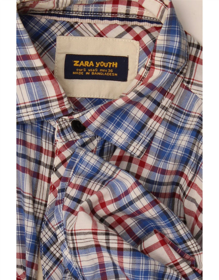 Camicia Zara da uomo a quadri piccoli multicolore
