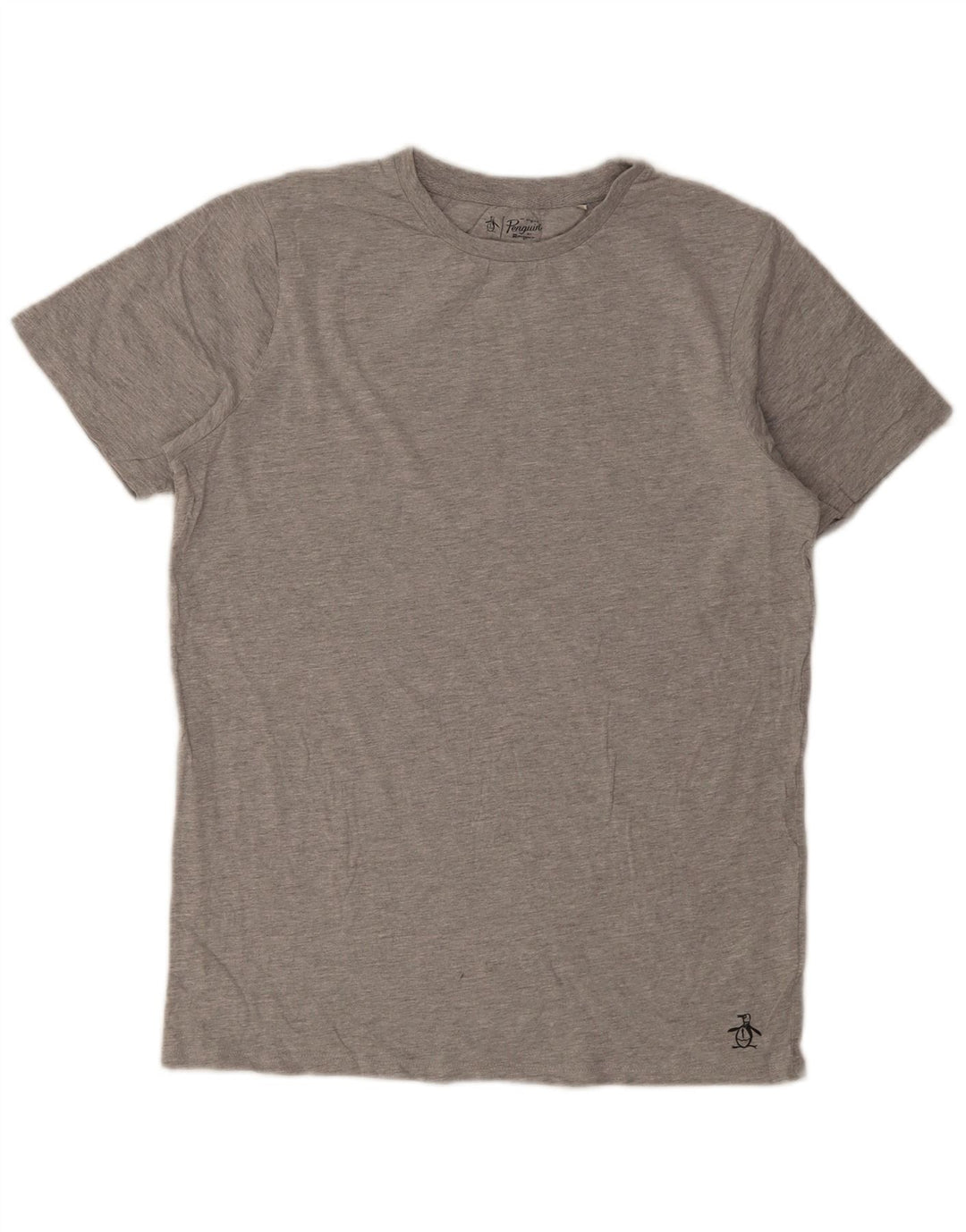 T-shirt da uomo Penguin Top grande in cotone chiazzato grigio