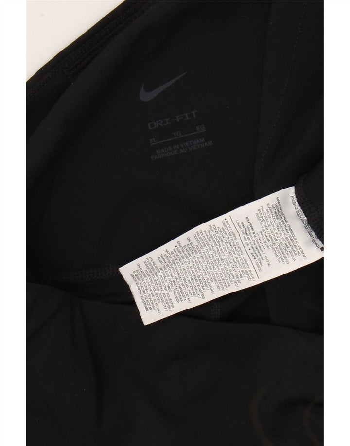 Leggings corti NIKE Dri Fit da donna UK 18 XL poliestere nero