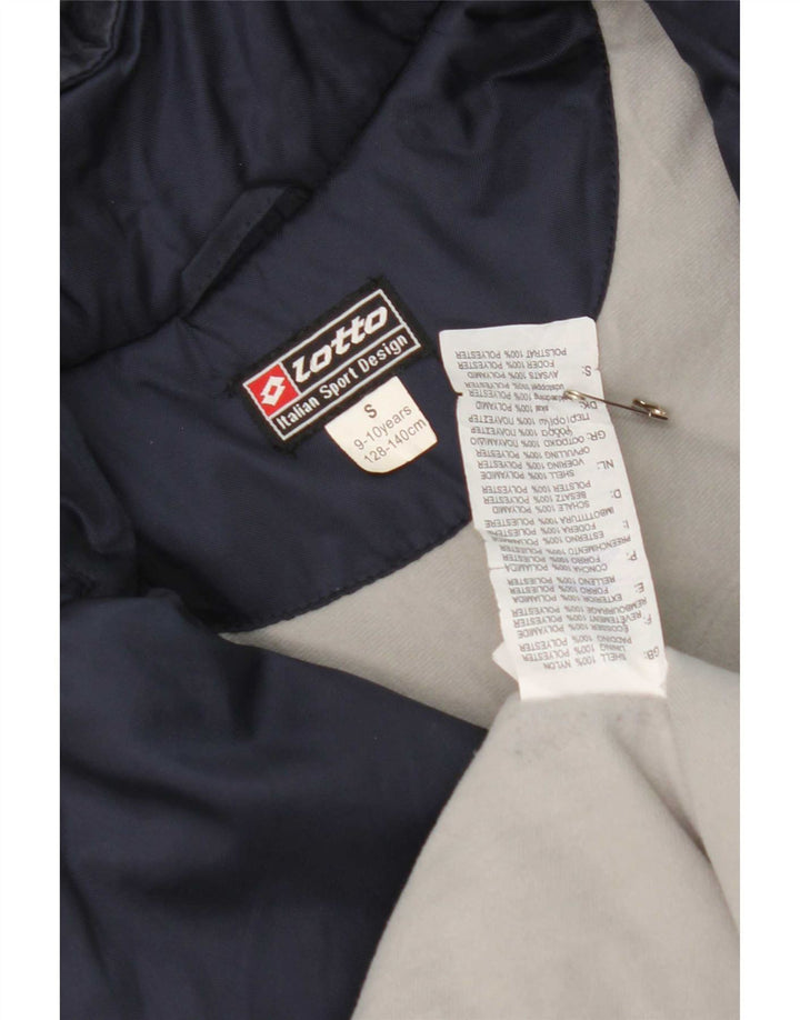 Cappotto imbottito con cappuccio per ragazzi Lotto 9-10 anni piccolo in nylon blu navy
