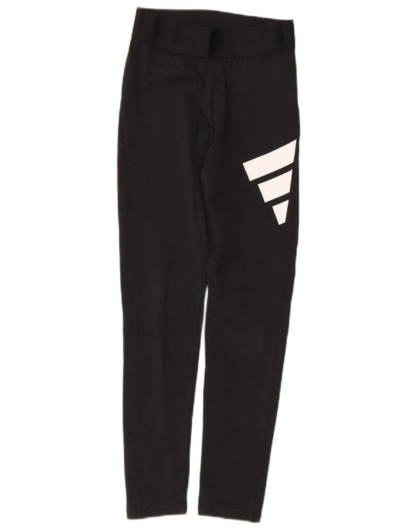Leggings grafici Adidas da donna UK 4/6 XS neri