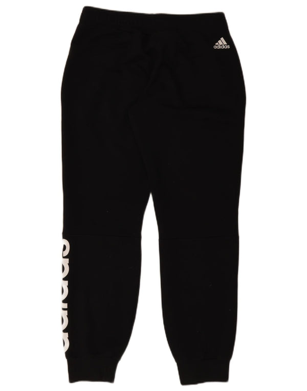 Pantaloni da tuta con grafica ADIDAS da donna Joggers UK 12/14 Medio Nero