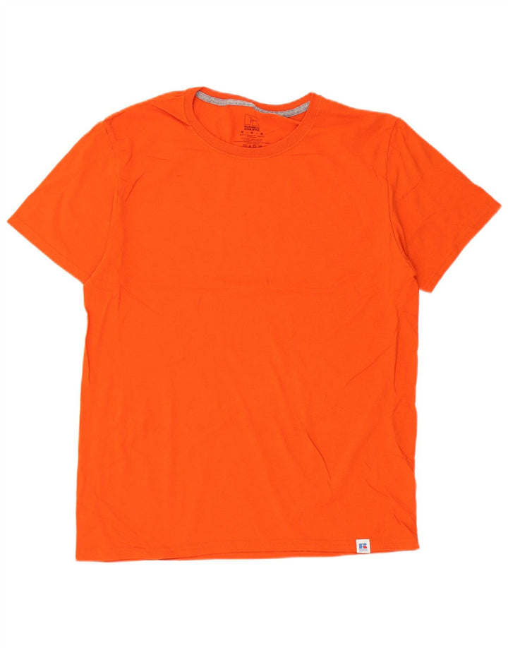 T-shirt da uomo Russell Athletic Top in cotone arancione medio