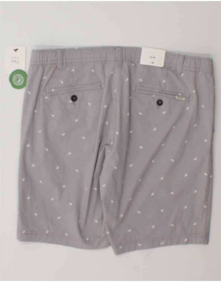 C&A Pantaloncini chino slim da uomo con motivo astratto W38 XL in cotone grigio