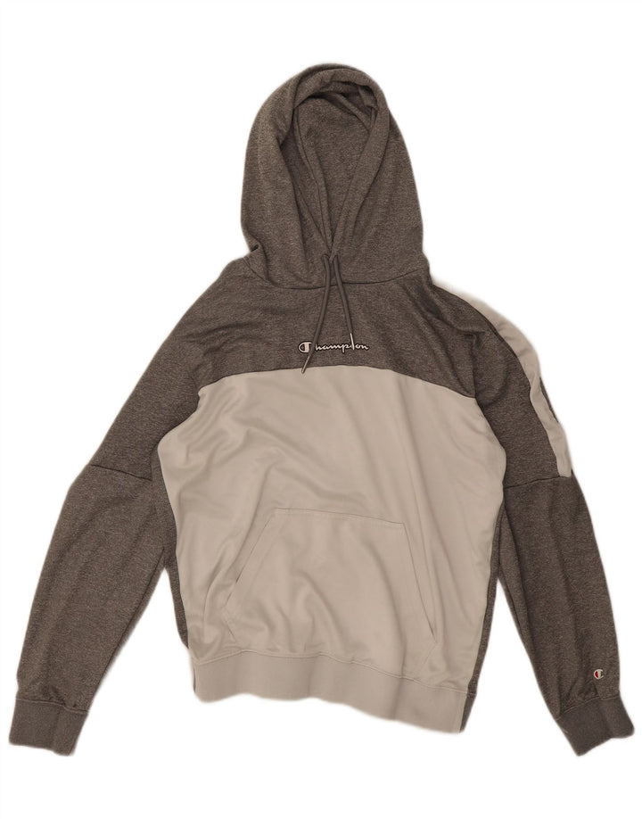 Maglione oversize con cappuccio da donna Champion UK 10 Small Grey Colourblock
