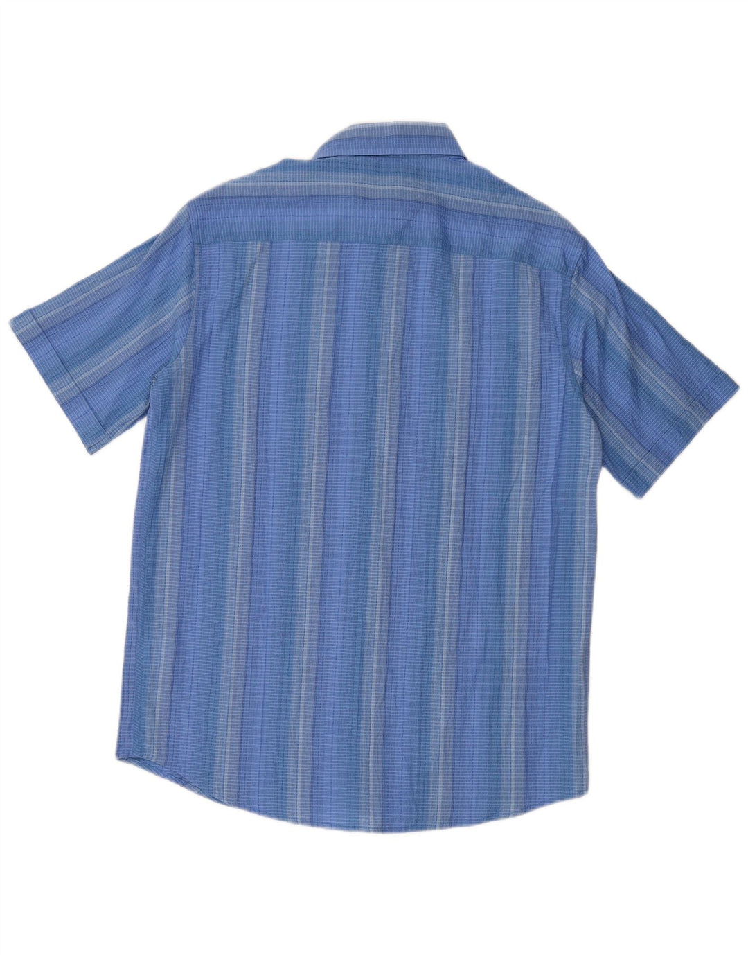 Angelo Litrico Camicia da uomo a maniche corte taglia 39/40 a righe blu medio