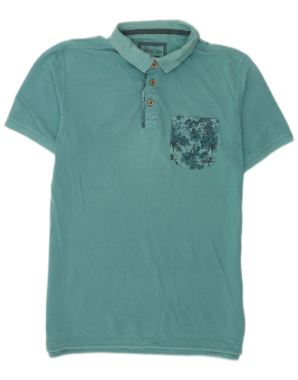 Polo da uomo a maniche corte, vestibilità regolare, Fat Face, grande, in cotone floreale verde