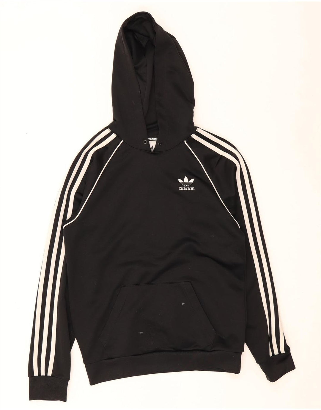 Felpa con cappuccio da uomo Adidas XS nera in poliestere