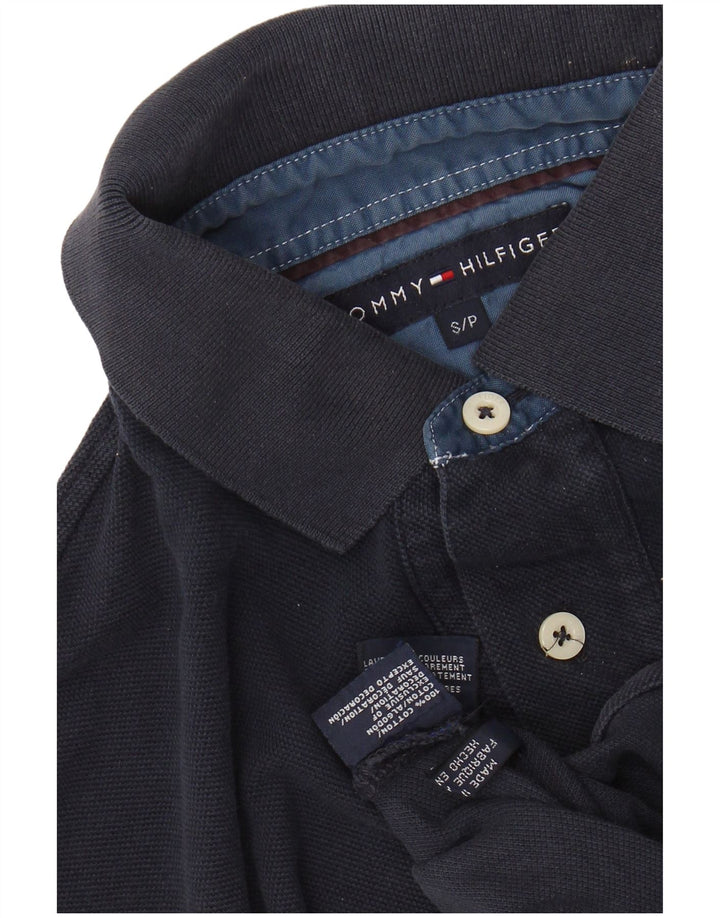 TOMMY HILFIGER Polo da uomo piccola in cotone blu navy