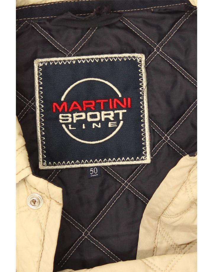 Giacca trapuntata vintage da uomo IT 50 Large Beige