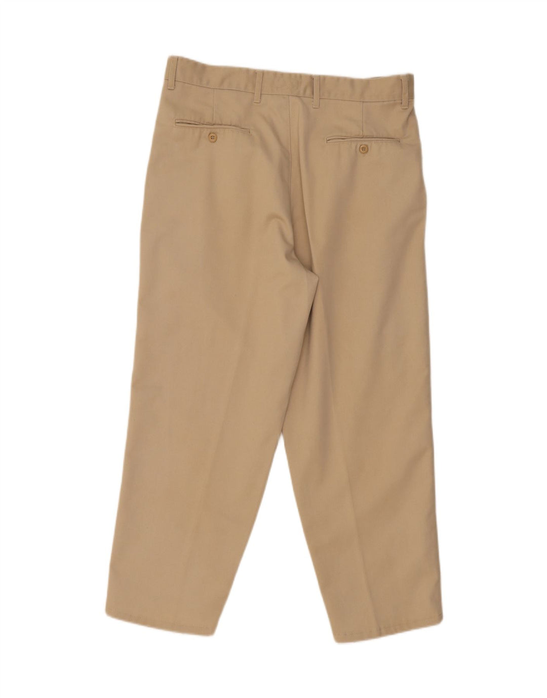 VINTAGE Mens Pegged Chino Trousers W34 L27 Beige Polyester Vintage Vintage and Second-Hand Vintage from Messina Hembry 