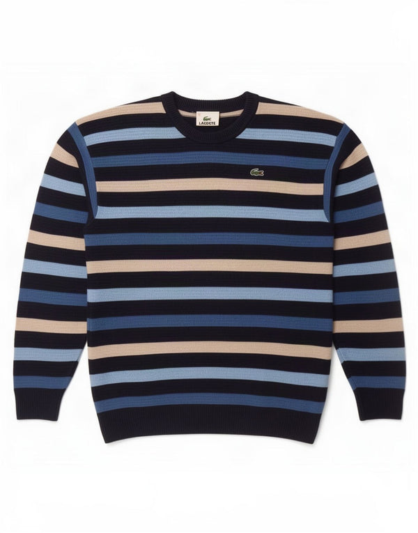 Maglione maglione girocollo per ragazzi Lacoste 11-12 anni a righe multicolore