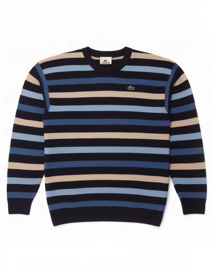 Maglione maglione girocollo per ragazzi Lacoste 11-12 anni a righe multicolore