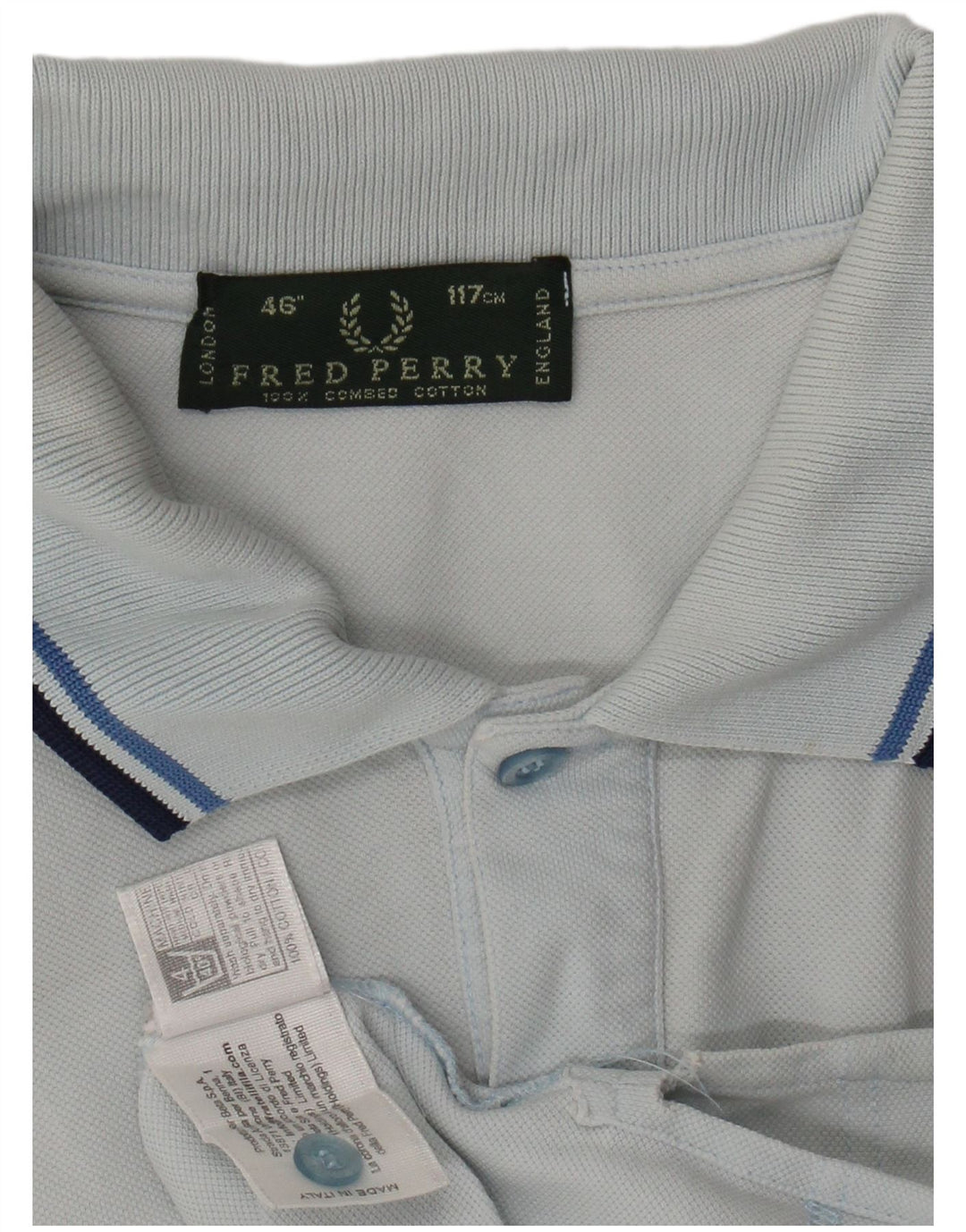 Polo da uomo Fred Perry grande in cotone blu