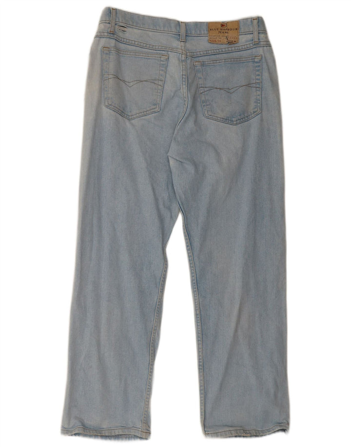 Jeans a gamba larga da donna Marks & Spencer W34 L29 cotone blu