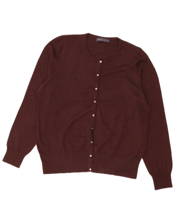 Maglione cardigan da donna Marks & Spencer UK 16 grande marrone