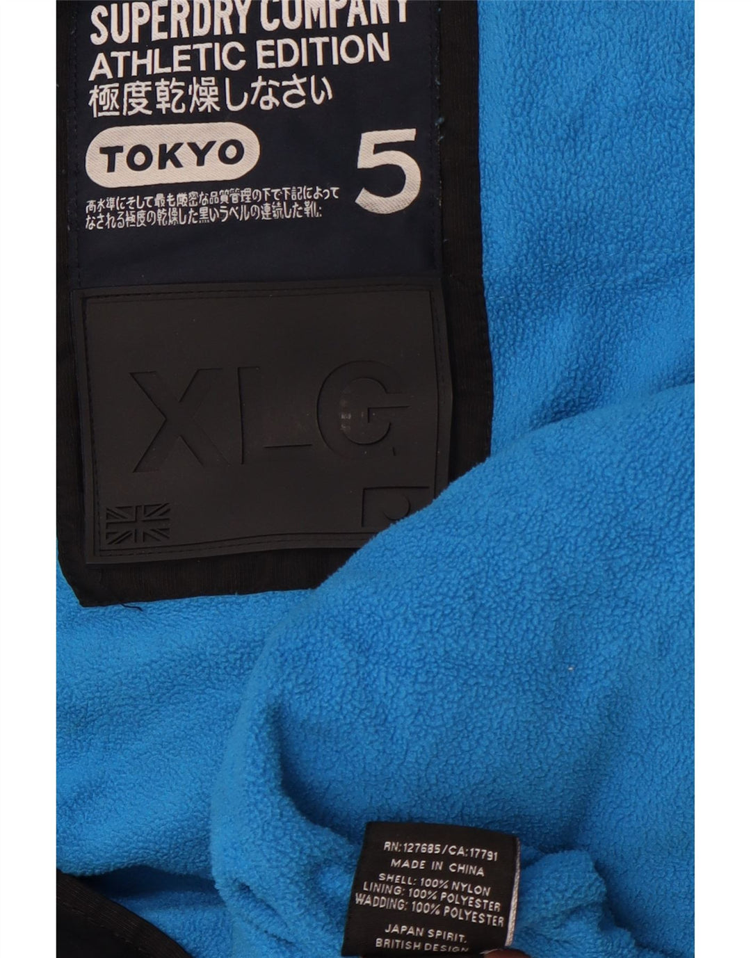 Gilet imbottito con cappuccio da uomo SUPERDRY UK 42 XL nylon nero