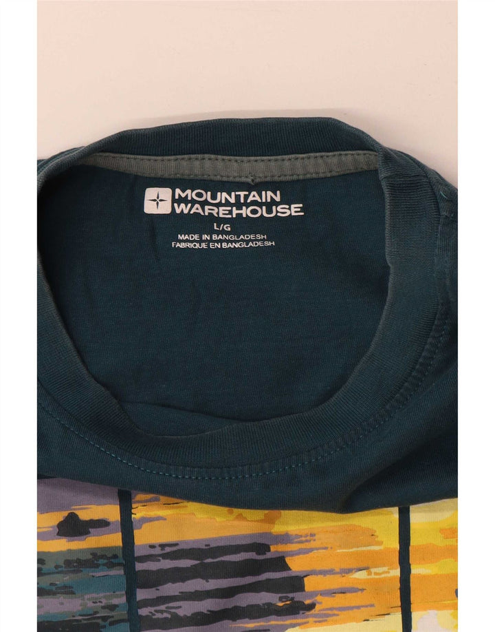 T-shirt grafica da uomo Mountain Warehouse, taglia grande, verde