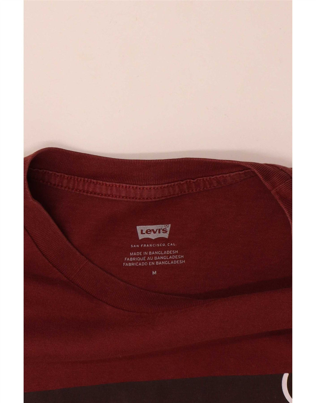 T-shirt grafica da uomo Levi's Top in cotone bordeaux medio