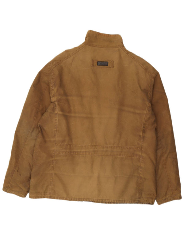 Giacca da uomo in cotone cerato Barbour UK 40 grande cotone marrone