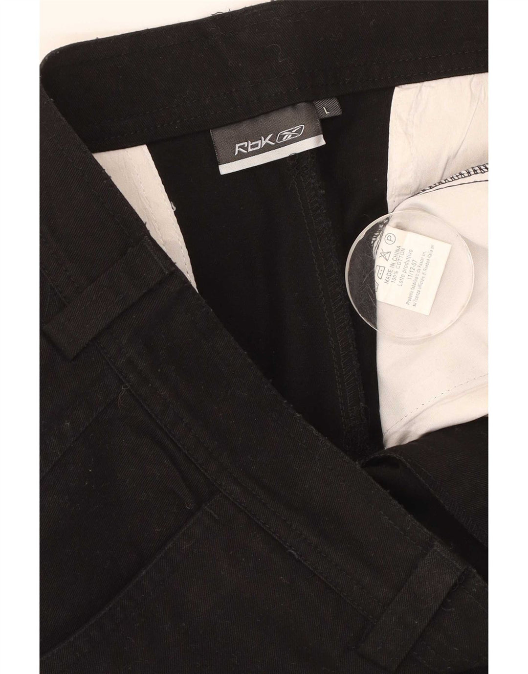 Pantaloncini cargo Reebok da uomo grandi W34 in cotone nero