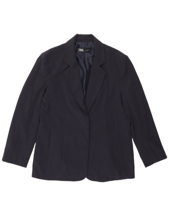 Giacca blazer da donna Zara UK 18 XL poliestere blu navy