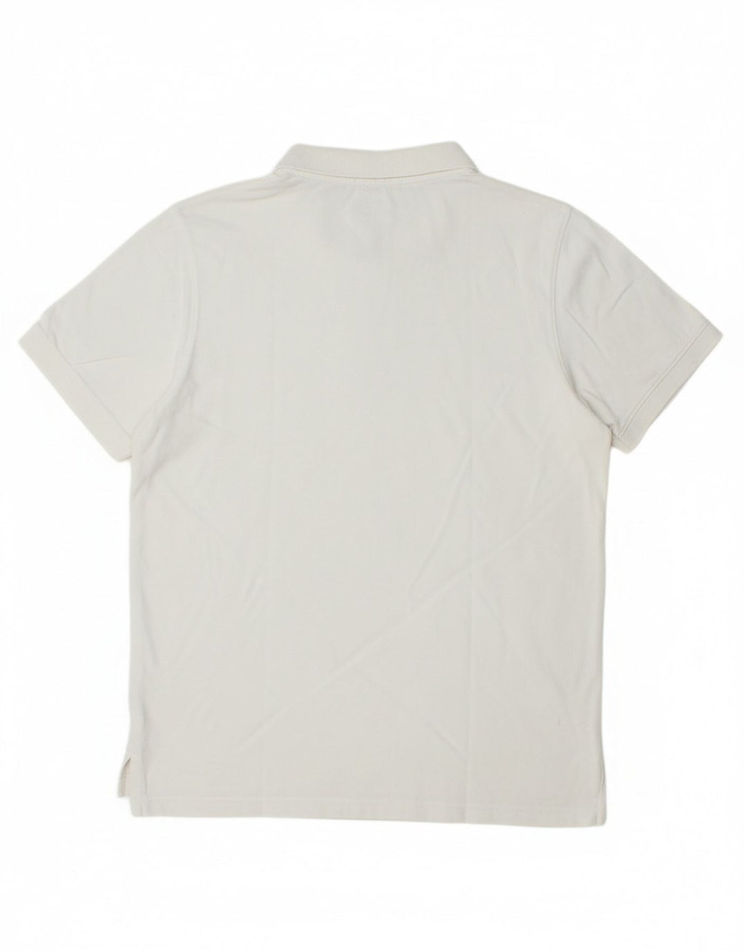 TOMMY HILFIGER Mens Polo Shirt Large White Cotton