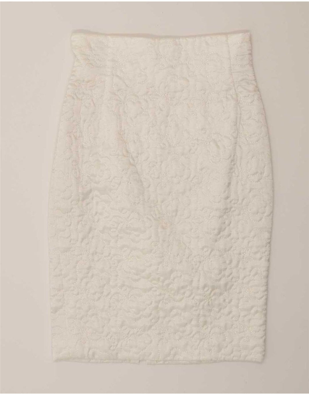 Set gonna vintage da donna in 2 pezzi IT 44 medio W28 viscosa bianca