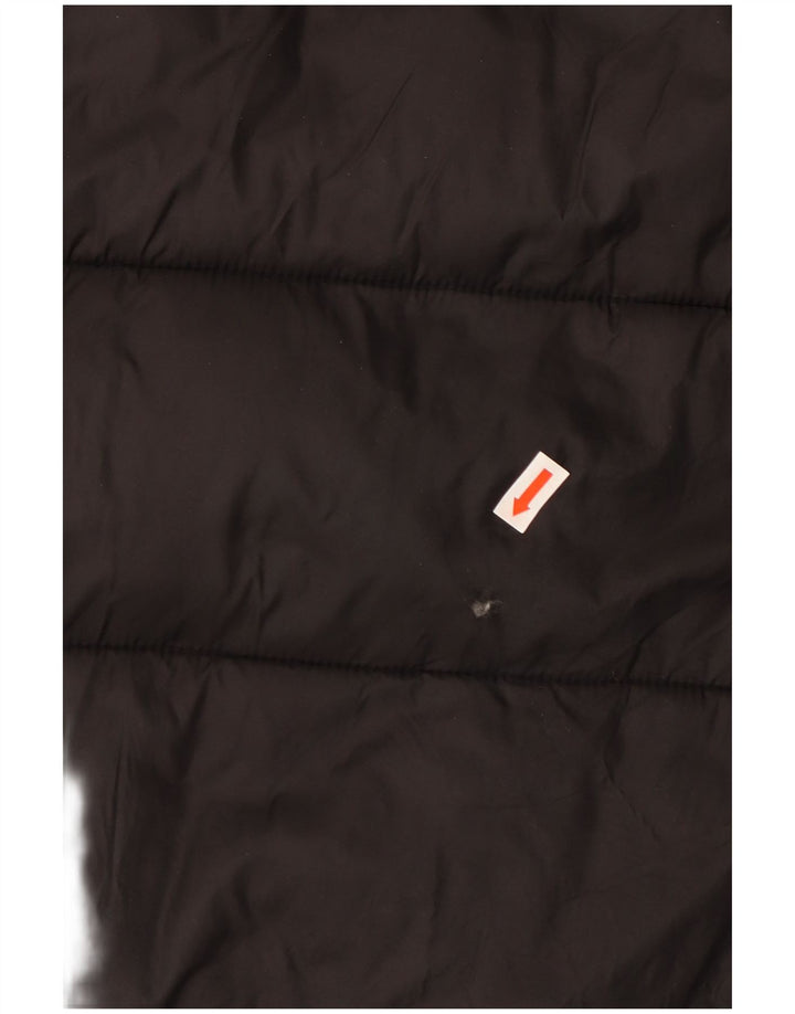 Cappotto imbottito oversize con cappuccio ZARA da donna UK 10 piccolo poliestere nero