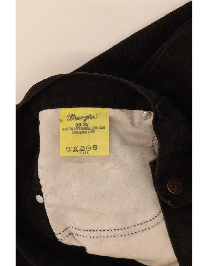 Jeans dritti da uomo Wrangler W38 L29 cotone nero