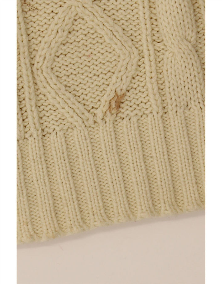 VINTAGE Womens Turtle Neck Jumper Sweater UK 16 Large Off White Vintage Vintage and Second-Hand Vintage from Messina Hembry 