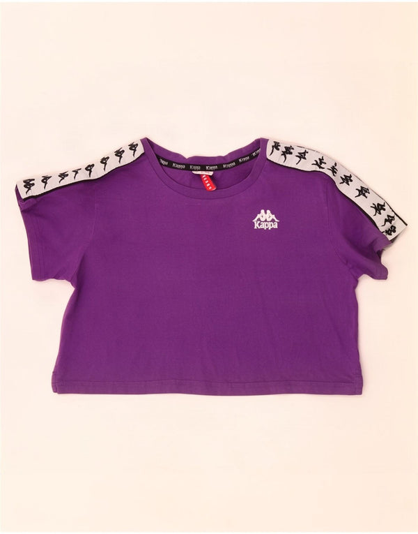 T-shirt grafica corta da donna Kappa UK 6 XS viola color block