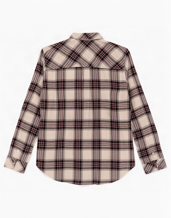 Camicia in flanella da donna Tommy Hilfiger UK 6 XS viscosa scozzese bianca