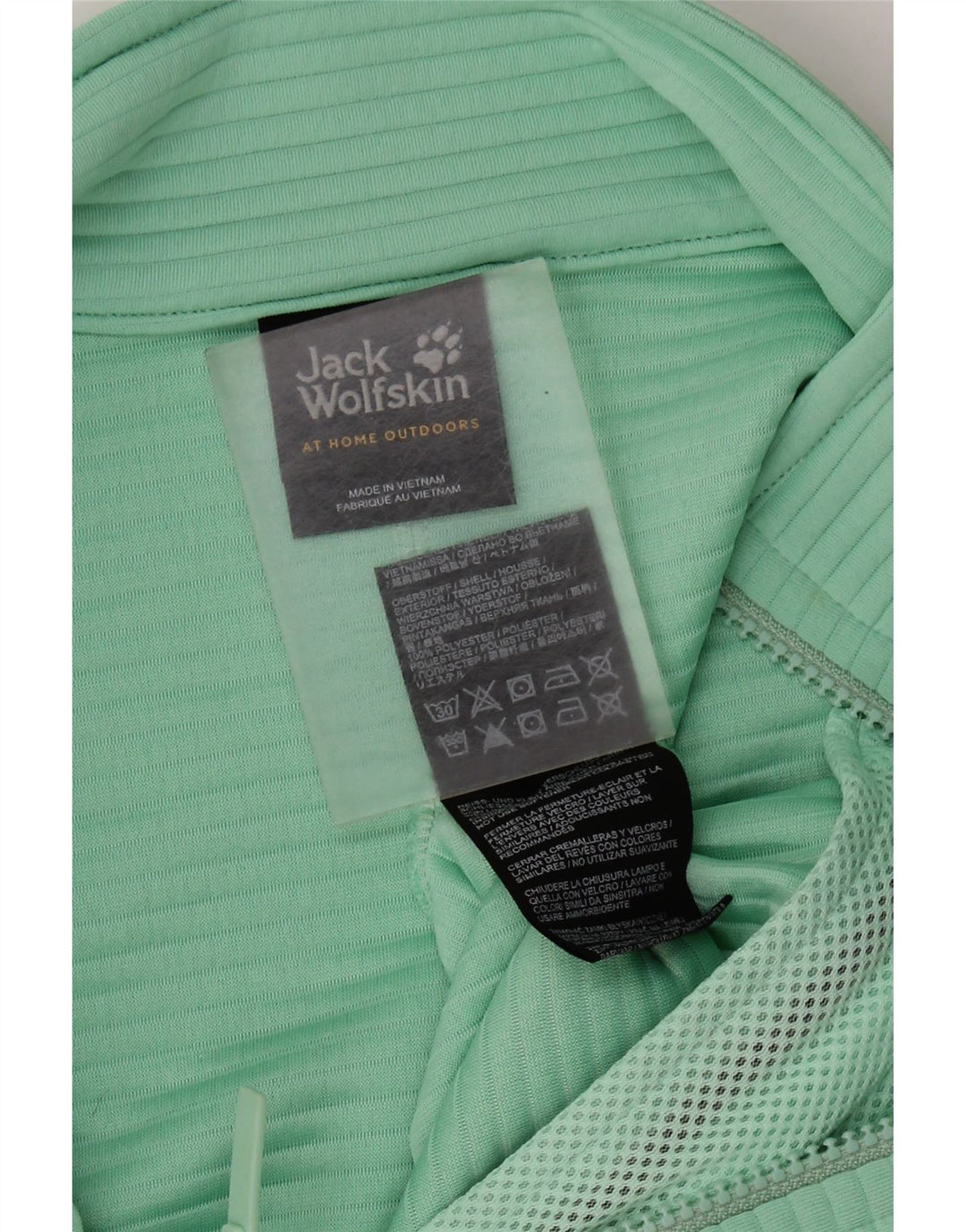 JACK WOLFSKIN Giacca da tuta da donna UK 10 Small Verde Poliestere