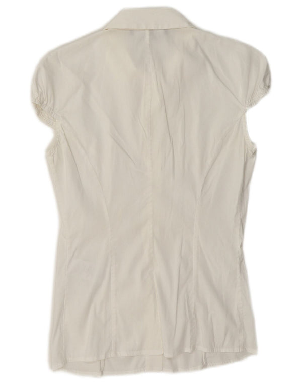 Camicia Donna Manica Corta Elisabetta Franchi IT 40 Small Bianca