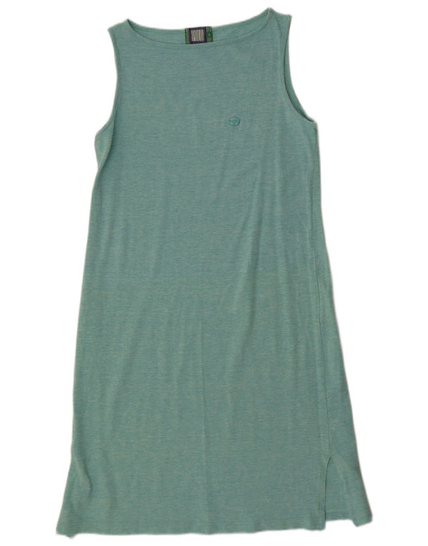 Sergio Tacchini Womens T-Shirt Dress UK 14 Medium Turquoise Flecked