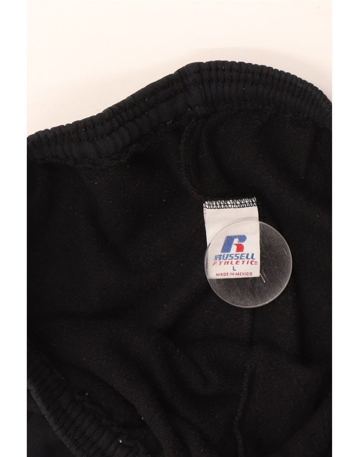 Pantaloni da tuta da uomo Russell Athletic, pantaloni da jogging, grandi, in cotone nero