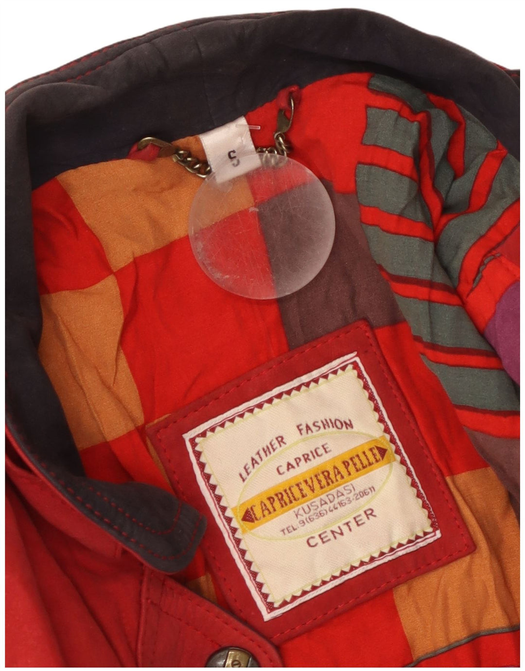 Soprabito oversize in pelle scamosciata vintage da donna UK 10 piccolo in pelle rossa