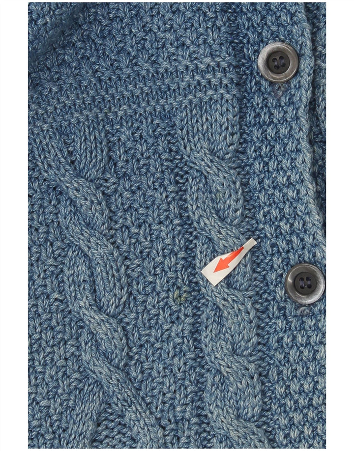 Maglione cardigan da donna Marks & Spencer UK 16 grande cotone blu