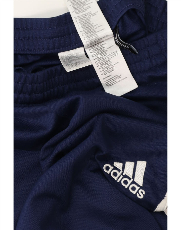 Pantaloni da tuta Adidas Climalite da uomo medi in poliestere blu navy