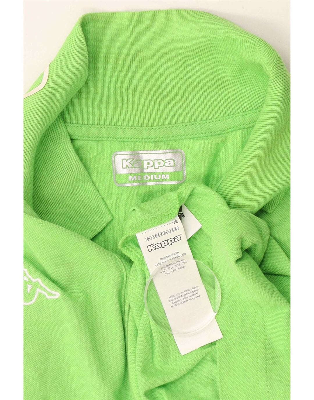 Polo Kappa Uomo Verde Medio In Cotone