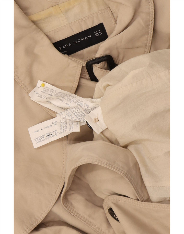 Trench da donna Zara UK 12 Poliestere beige medio