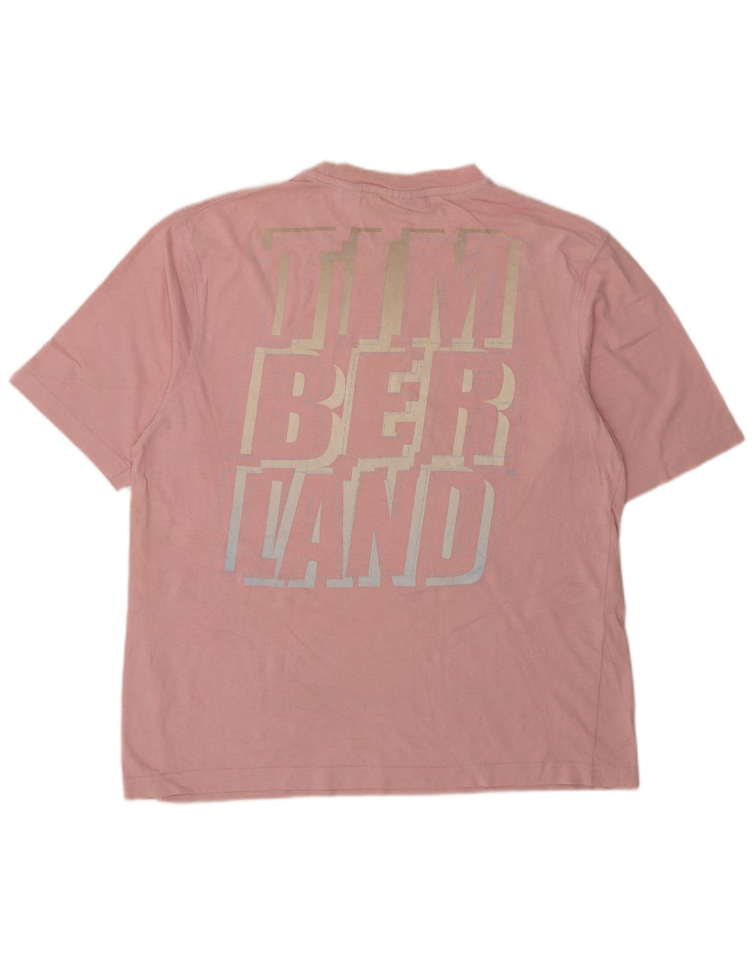 T-shirt grafica da uomo Timberland Top grande in cotone rosa