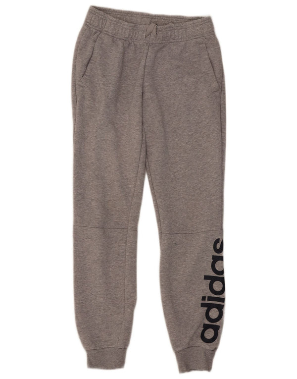 Pantaloni da tuta con grafica Adidas da donna Joggers UK 8/10 Small Grey Flecked
