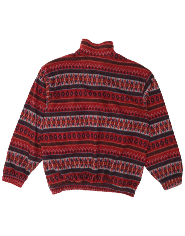Maglione in pile da uomo Diadora con zip e collo 2XL Poliestere geometrico marrone
