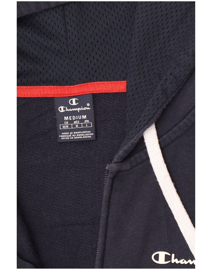 Maglione con cappuccio e zip da uomo Champion blu navy medio