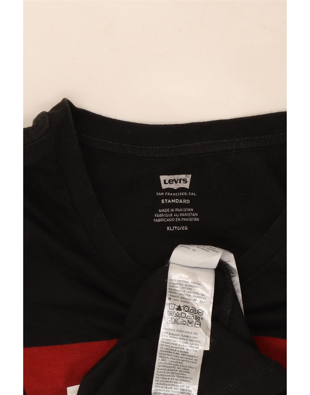 Levi's Mens Standard Fit Graphic Top manica lunga XL cotone nero