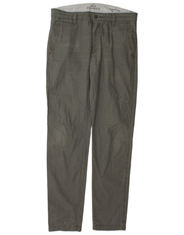 Pantaloni chino affusolati standard da uomo Levi's W32 L34 cotone grigio